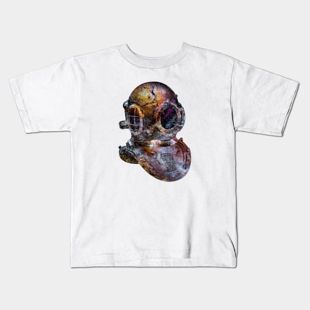 Cool Rusty Steampunk Diver's Helmet Kids T-Shirt by PaulStickland